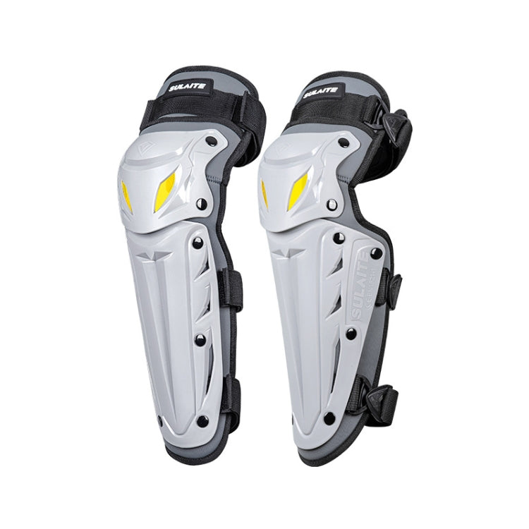 SULAITE Motorcycle Outdoor Riding Breathable Protective Equipment, Color: 2pcs /Set Knee Pads Gray