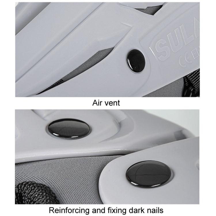 SULAITE Motorcycle Outdoor Riding Breathable Protective Equipment, Color: 2pcs /Set Knee Pads Gray