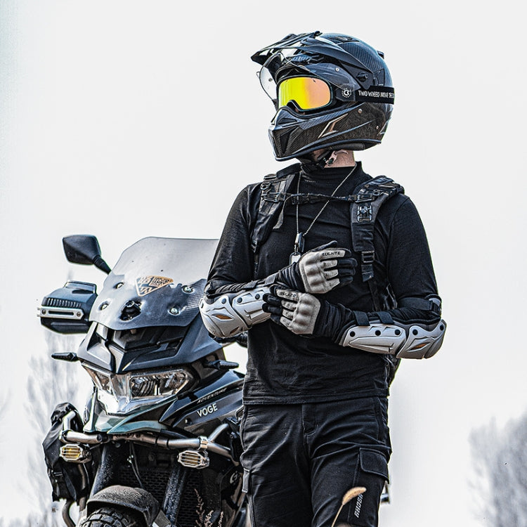 SULAITE Motorcycle Outdoor Riding Breathable Protective Equipment, Color: 2pcs /Set Elbow Pads Gray
