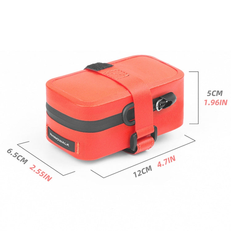Rhinowalk RK5200 0.39L Bicycle Lightweight Waterproof Tail Bag Outdoor Cycling TPU Saddle Bag(Orange)