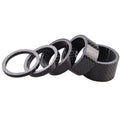 5pcs /Set Bicycle Carbon Fiber Gasket Fork Bowl Set Handlebar Pad 3/5/10/15/20mm