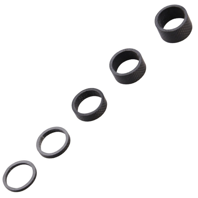 5pcs /Set Bicycle Carbon Fiber Gasket Fork Bowl Set Handlebar Pad 3/5/10/15/20mm