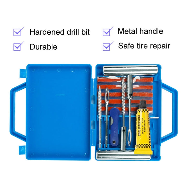 7 In 1 Car Tire Repair Tool Set Motorcycle Vacuum Tire Emergency Fast Repair Toolkit