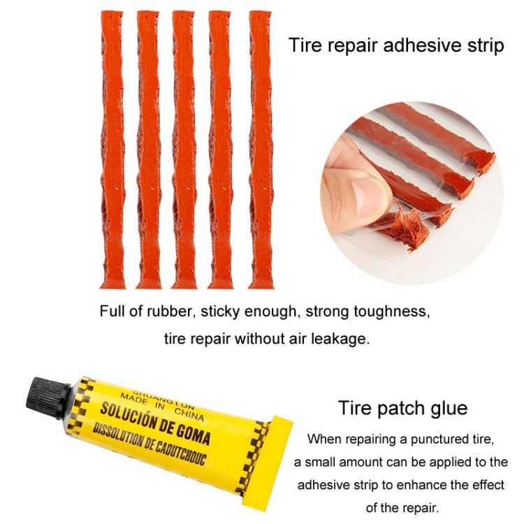 7 In 1 Car Tire Repair Tool Set Motorcycle Vacuum Tire Emergency Fast Repair Toolkit
