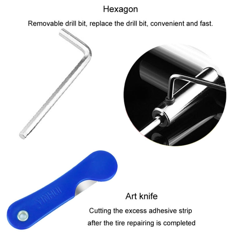 7 In 1 Car Tire Repair Tool Set Motorcycle Vacuum Tire Emergency Fast Repair Toolkit