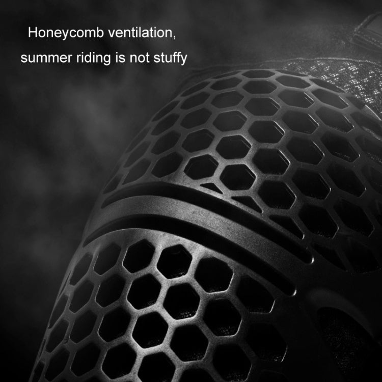 SULAITE Cycling Honeycomb Breathable Heat Dissipation Motorcycle Adjustable Protective Gear, Style: 4pcs /Set Knee Elbow Pads