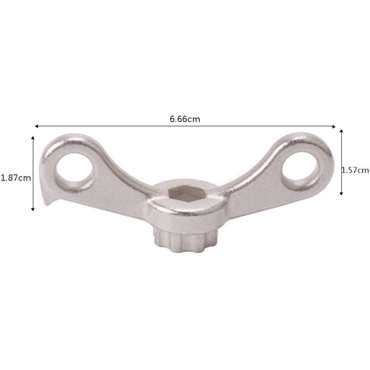 Bicycle Crank Assembly Puller Crank Removal and Adjustment Tool(银色)