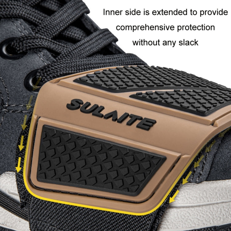 SULAITE Motorcycle Anti-Slip Riding Gear Cover Anti-Scratch Wear-Resistant Shoe Cover(Brown)