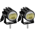 1pair 12V-85V Motorcycle Headlights Dual-color Automotive LED Working Headlights, Color: Yellow + White Light With Flashing