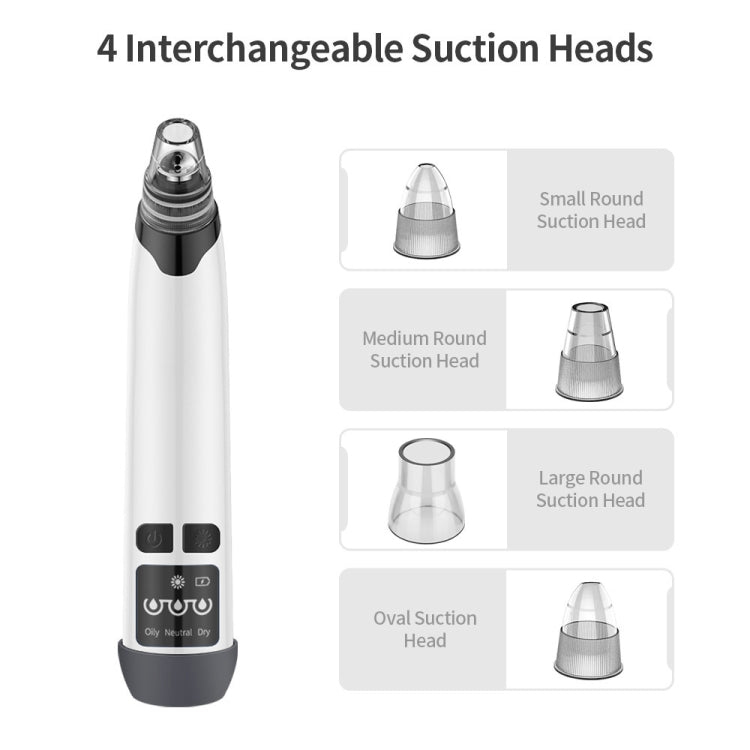 KS-X007 Electric Heating Hot Compress Pore Cleaner Home Facial Blackhead Acne Remover(White)