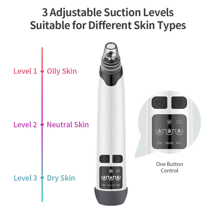 KS-X007 Electric Heating Hot Compress Pore Cleaner Home Facial Blackhead Acne Remover(White)