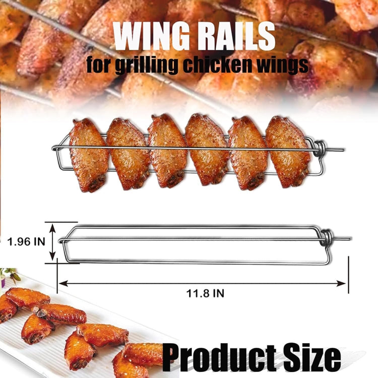 1pcs 304 Stainless Steel Outdoor Barbecue Chicken Wing Fork Grill BBQ Grill Tools