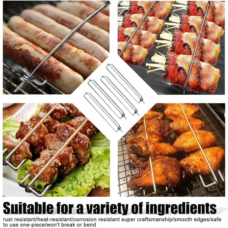 1pcs 304 Stainless Steel Outdoor Barbecue Chicken Wing Fork Grill BBQ Grill Tools