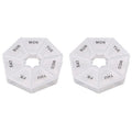 2pcs Portable Transparent Moisture-Proof Weekly 7-grids Pill Storage Box(White)