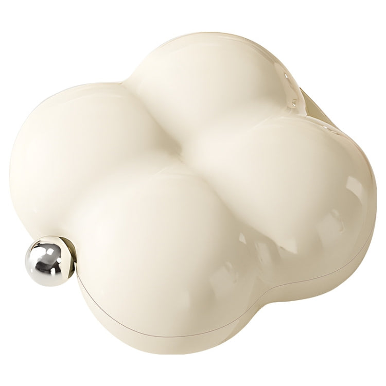 7 Compartment Mini Portable Pill Box Jewelry Sealed Storage Box(Cream White)
