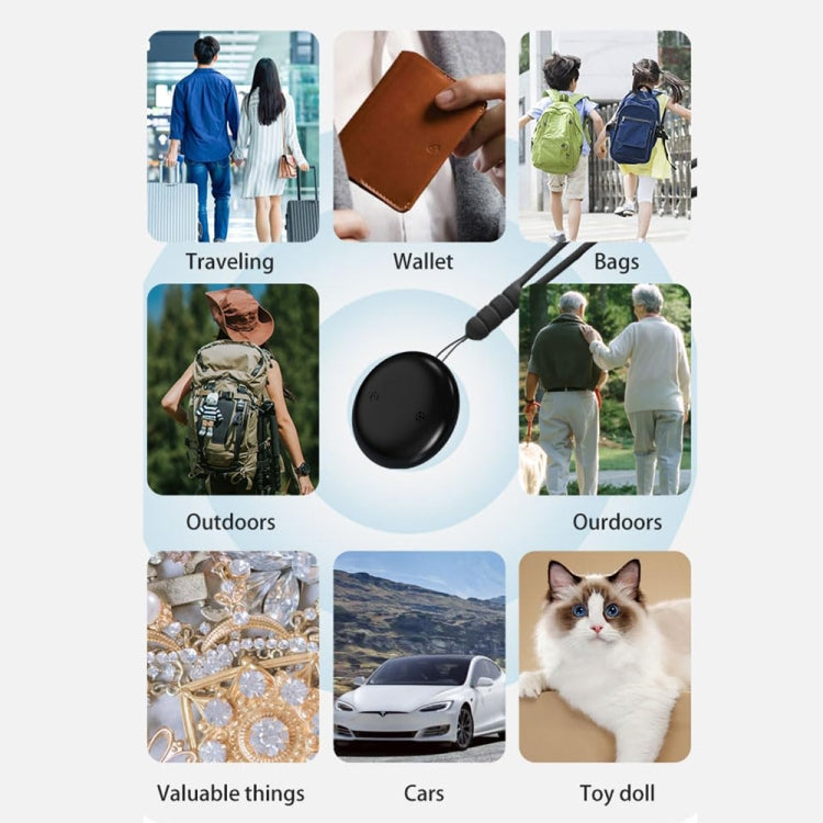 For Apple Series S10 Round Smart Global Anti-Lost Device IP67 Waterproof Locator(White)