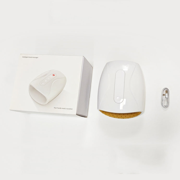 Electric Hand Massager with Heat, 3 Levels Intensity, Convex Point Massage(White)