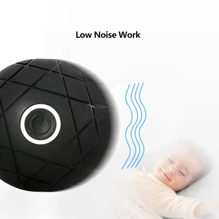 3D Vibrating Yoga Ball Muscle Relaxation Massage Fitness Ball Rechargeable Handheld Silicone Massage Ball(Black)