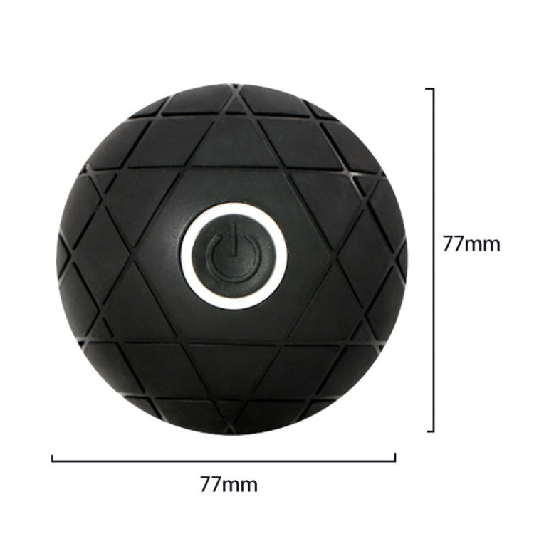 3D Vibrating Yoga Ball Muscle Relaxation Massage Fitness Ball Rechargeable Handheld Silicone Massage Ball(Black)