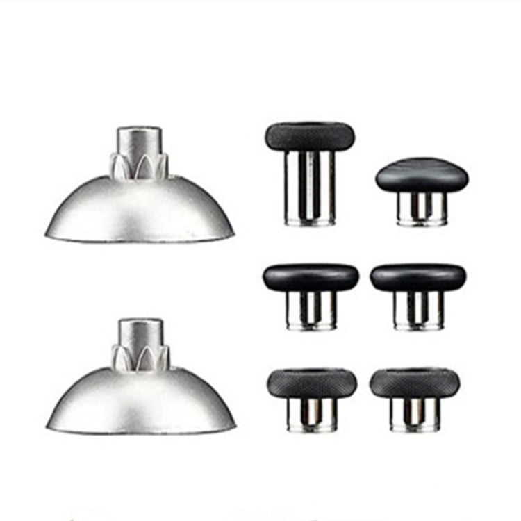 For PS4 Joystick 8pcs /Set Gamepad Metal Buttons Mushroom Head Magnetic Base Cross Keys Accessory Set