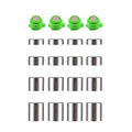 For PS5 20pcs /Set Gamepad Metal Buttons Mushroom Head Magnetic Base Cross Keys Accessory Set