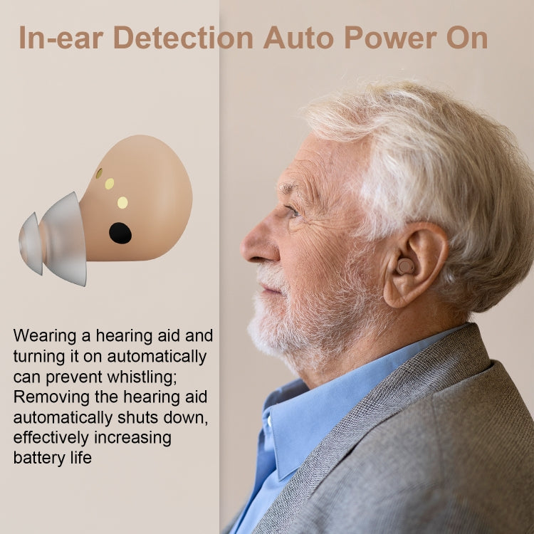 Z-26D1 Digital DSP In-ear TWS Invisible Hearing Aid Rechargeable Touch Control Sound Amplifier(Skin Color)