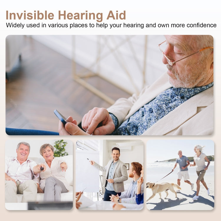 Z-26D1 Digital DSP In-ear TWS Invisible Hearing Aid Rechargeable Touch Control Sound Amplifier(Skin Color)