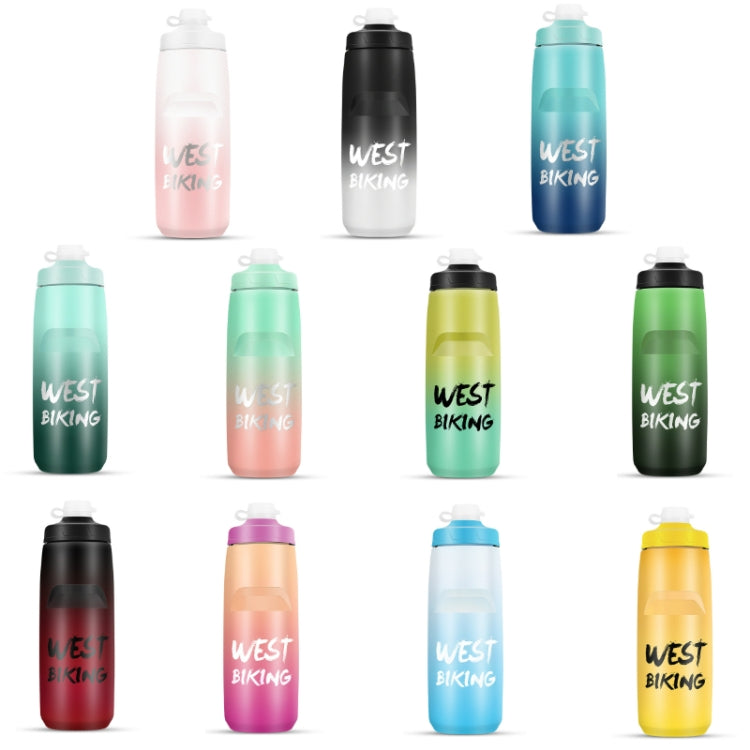 WEST BIKING 750ML Bicycle Water Bottle Portable Outdoor Cycling Water Cup, Color: Bright Yellow