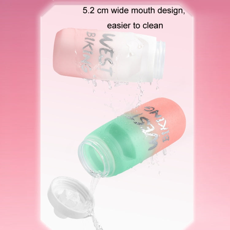 WEST BIKING 750ML Bicycle Water Bottle Portable Outdoor Cycling Water Cup, Color: Yellow Green Gradient