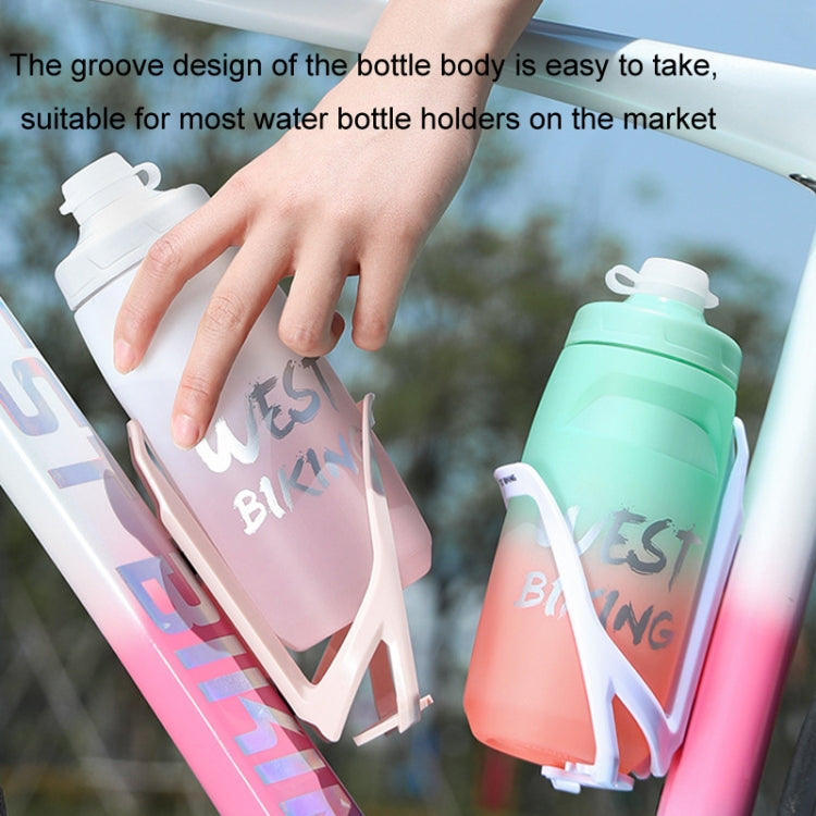 WEST BIKING 750ML Bicycle Water Bottle Portable Outdoor Cycling Water Cup, Color: Bright Yellow