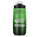 WEST BIKING 620ML Bicycle Water Bottle Portable Outdoor Cycling Water Cup, Color: Black Green Gradient