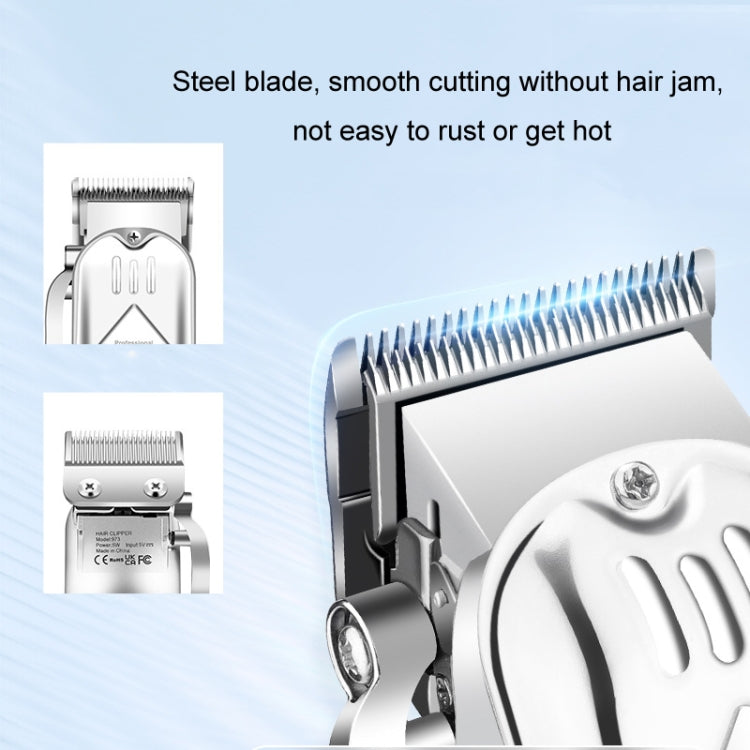3pcs /Set Men Home Hair Salon High-power Hair Clipper(Black)