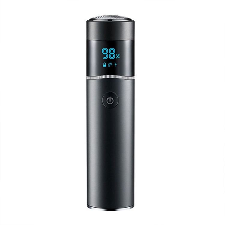 S-1090 IPX7 Waterproof 8D Portable LED Digital Display Round Electric Shaver(Black)