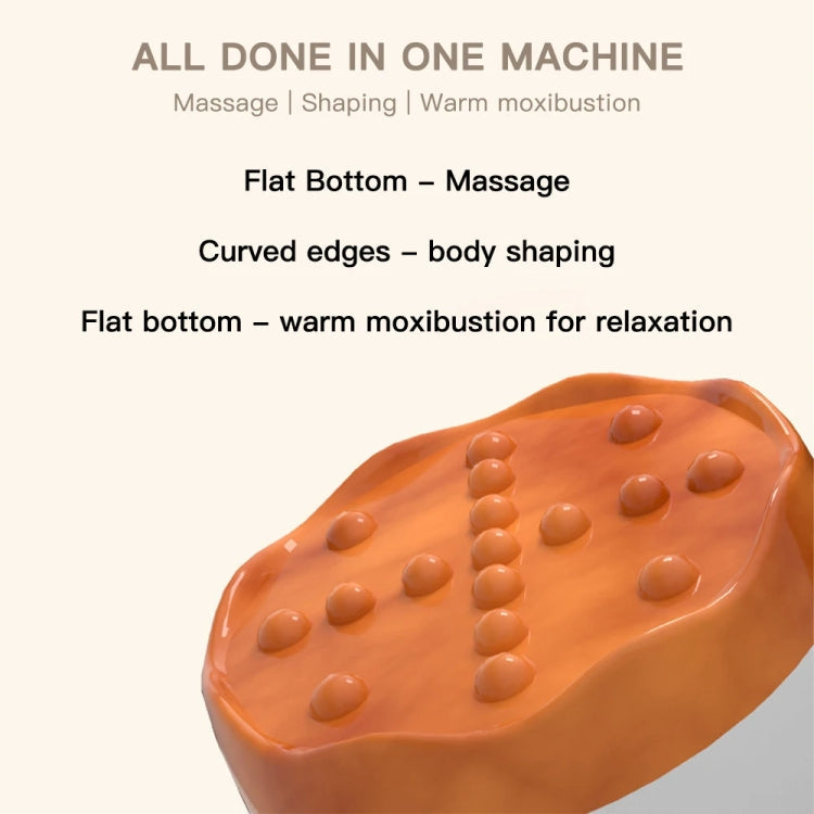 Acupuncture Stone Electric Hot Compress Vibrating Massager Whole Body Universal 9-speed Adjustable Gua Sha Apparatus(Black)