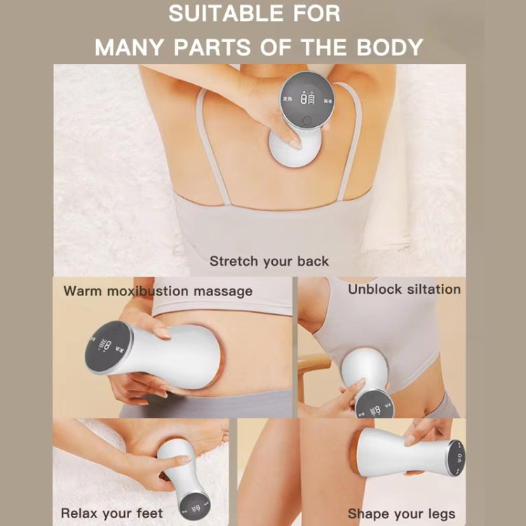 Acupuncture Stone Electric Hot Compress Vibrating Massager Whole Body Universal 9-speed Adjustable Gua Sha Apparatus(Red)