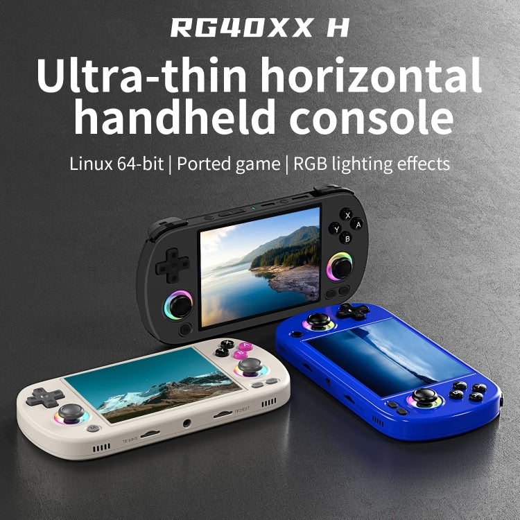 ANBERNIC RG40XXH WIFI Wireless Joystick Pocket Console HDMI Connection TV Online Sparring Game Console 256G(Blue)