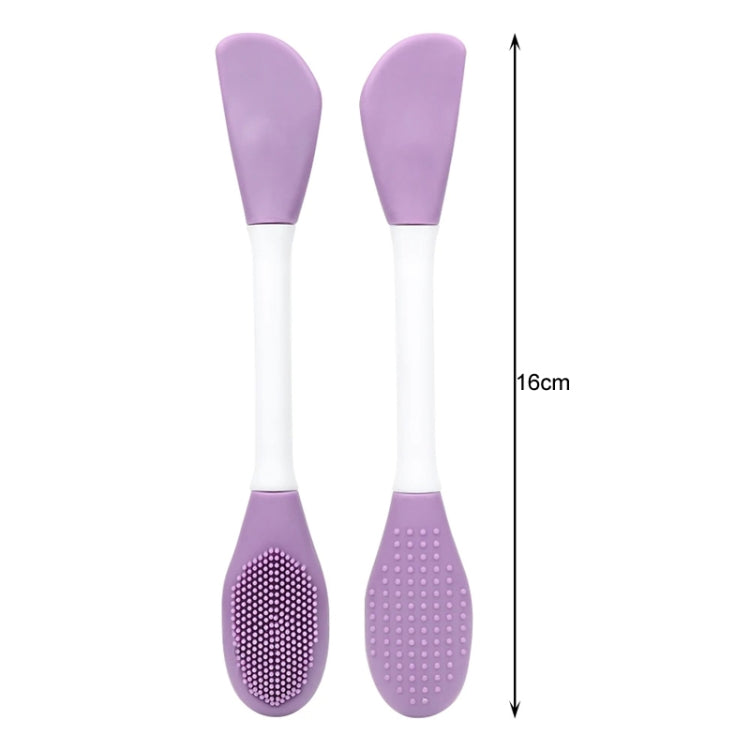 2pcs Dual Head Silicone Face Mask Brush Face Cleansing Massage Brush Mud Mask Applicator(Rose)