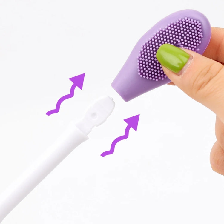 2pcs Dual Head Silicone Face Mask Brush Face Cleansing Massage Brush Mud Mask Applicator(Pink)