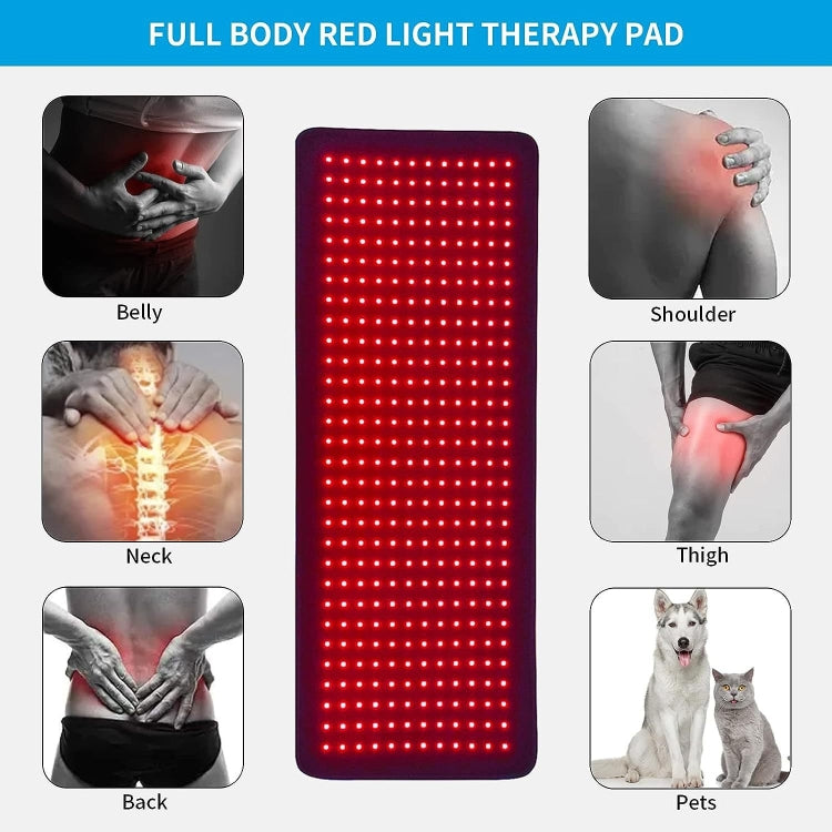 360 LED Beads Red Light Physical Therapy Waist Pad Infrared Fitness Light Therapy Pad AU Plug