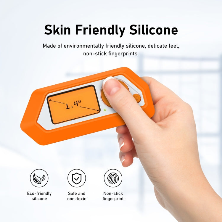For Flipper Zero Electronic Pet Silicone Full-Cover Protective Case(Orange)