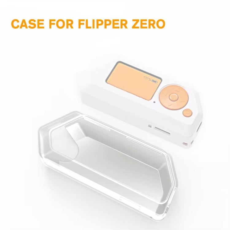 For Flipper Zero Electronic Pet Silicone Full-Cover Protective Case(Transparent Black)