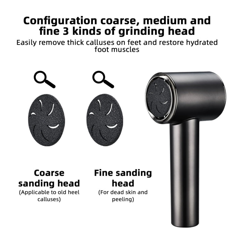 Electric Callus Remover with Vacuum Absorption 2 Speeds Adjustable Waterproof  Foot Care Tool(Black)