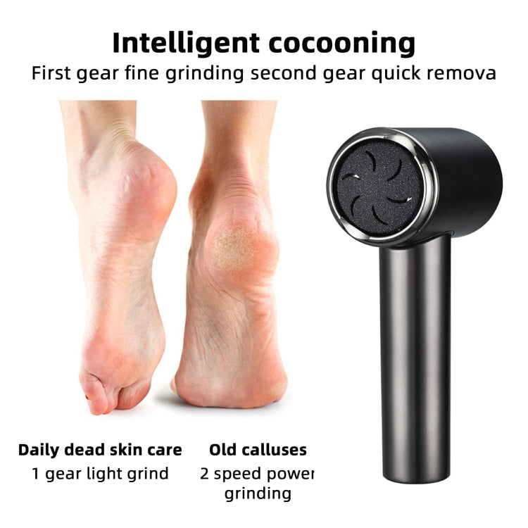 Electric Callus Remover with Vacuum Absorption 2 Speeds Adjustable Waterproof  Foot Care Tool(Black)