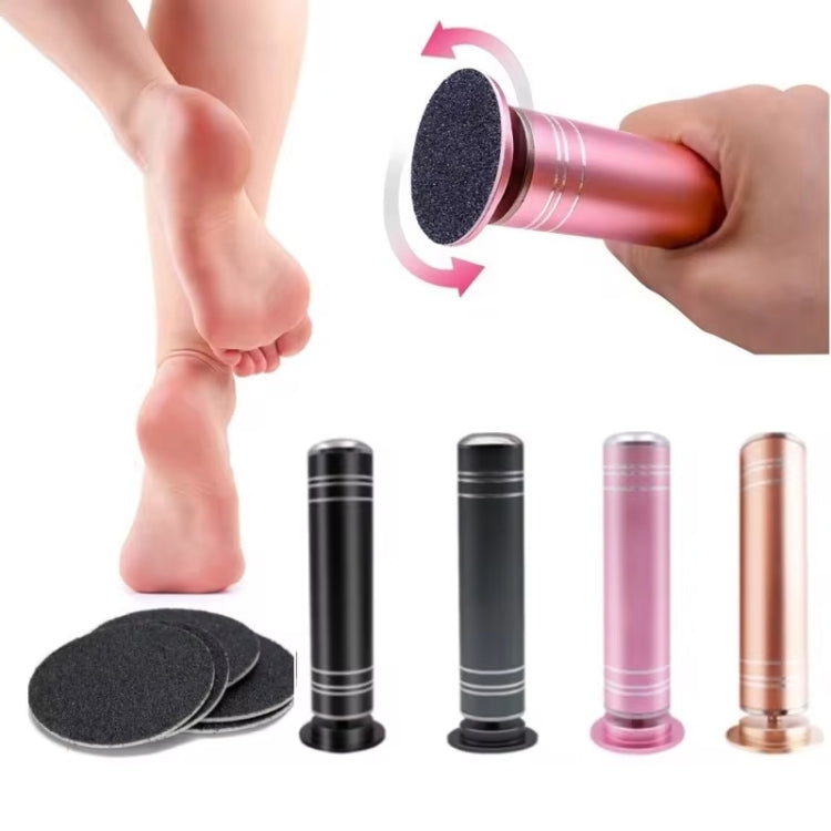 Electric Foot Grinder Calluses Dead Skin Remover With 60pcs Replaceable Sandpaper Discs EU Plug(Black)
