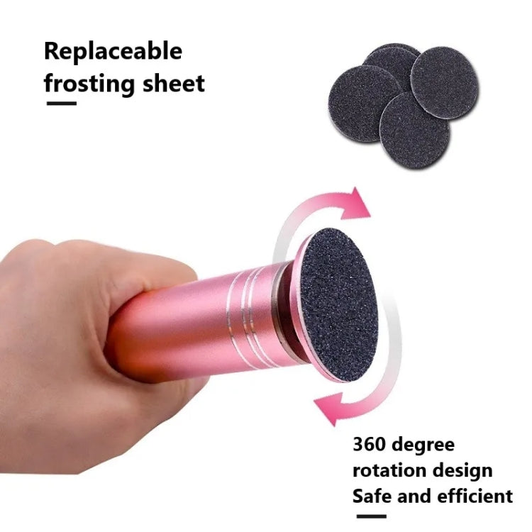 Electric Foot Grinder Calluses Dead Skin Remover With 60pcs Replaceable Sandpaper Discs EU Plug(Black)