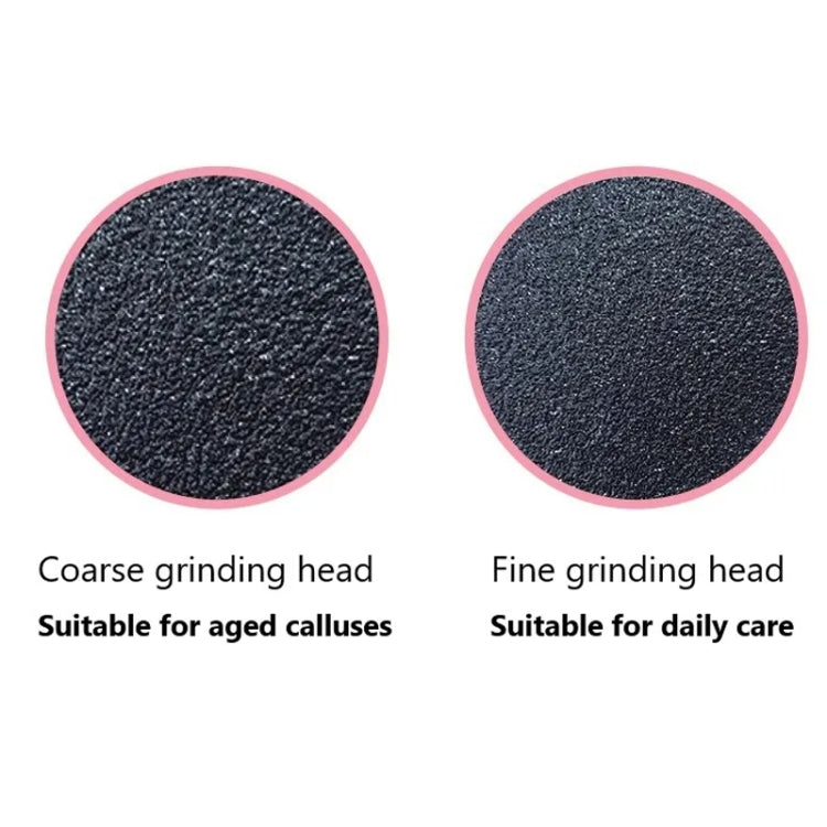 Electric Foot Grinder Calluses Dead Skin Remover With 60pcs Replaceable Sandpaper Discs EU Plug(Pink)