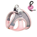 Undershirt Style Pet Chest Harness Summer Breathable Reflective Dog Leash, Style: Pink+1.5m Round Rope(XS)