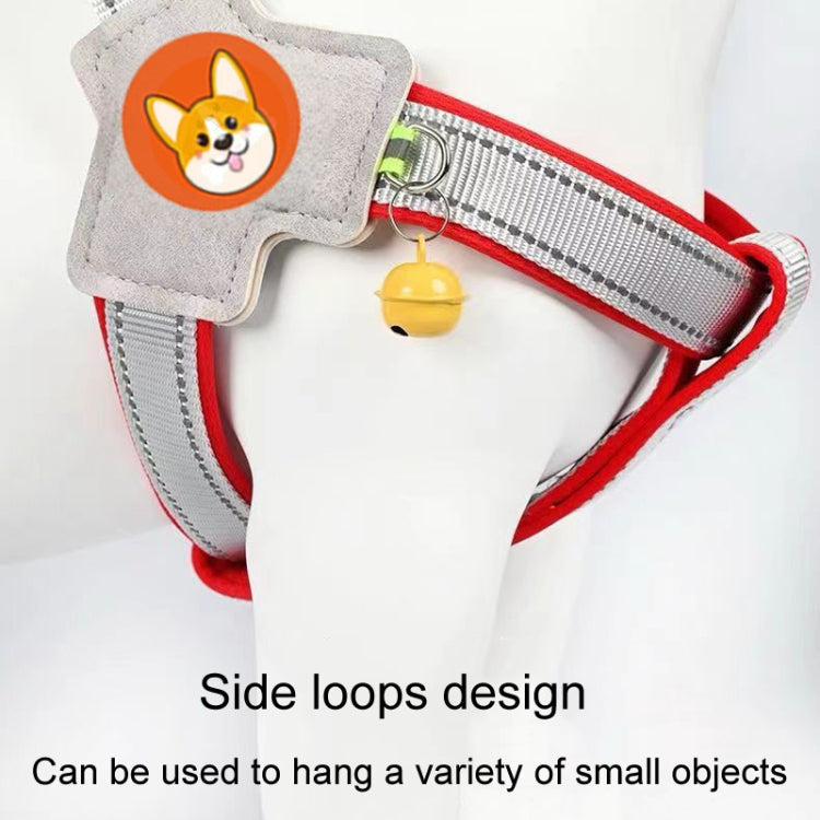 Saddle Style Pet Chest Harness Breathable Reflective Dog Leash, Style: Single Red(XL)