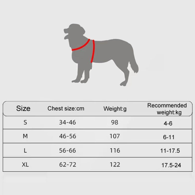 Saddle Style Pet Chest Harness Breathable Reflective Dog Leash, Style: Single Black(L)
