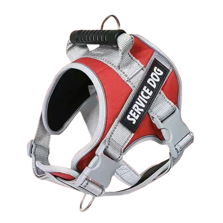 Large Dog Explosion Proof Punch Chest Harness Dog Travelling Leash, Style: Single Red(XXL)